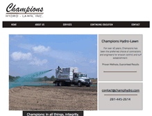 Tablet Screenshot of championshydrolawn.com